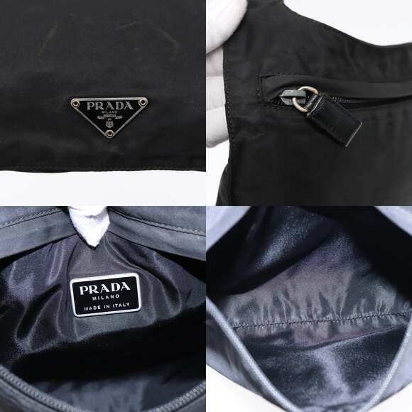PRADA Shoulder Bag Nylon Black - Picture 11 of 12